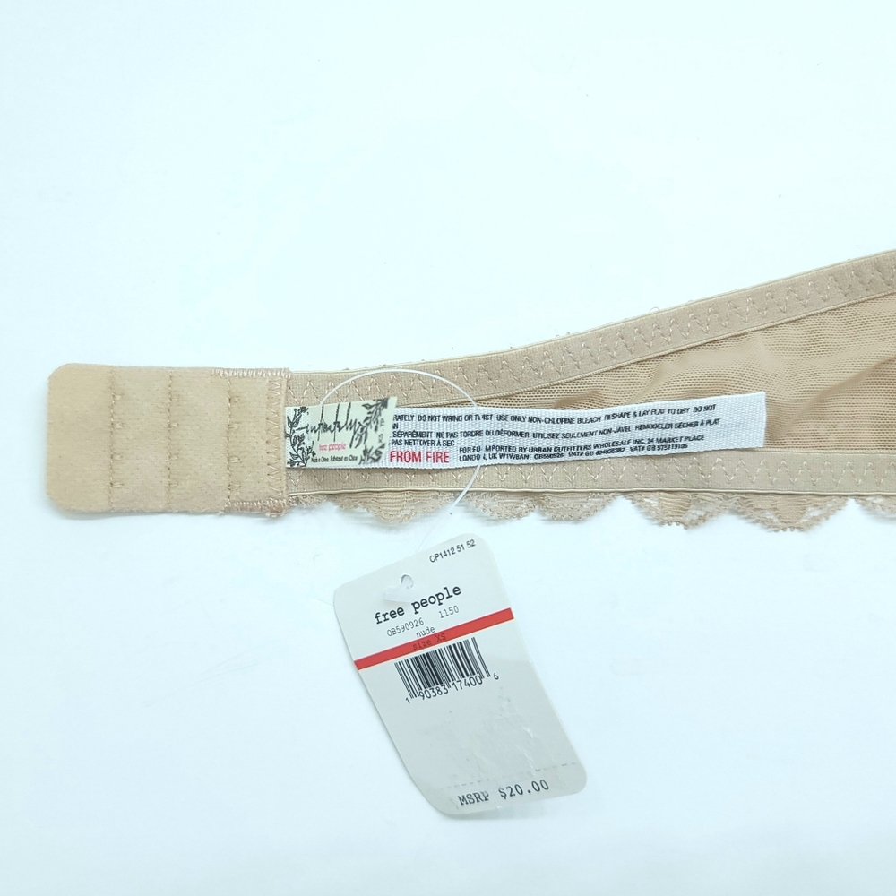 Free People Galloon Lace Halter Bra Top Nude XS - Picture 6 of 6